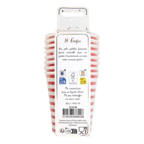 GOBELETS 200ML BAYADERE X 8