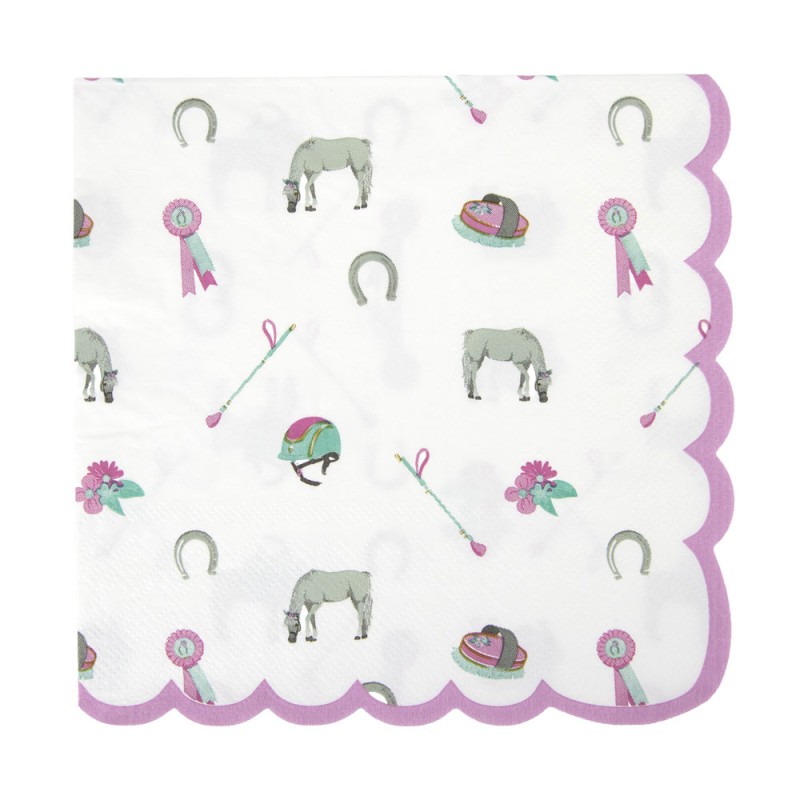 Serviette cheval motif équitation