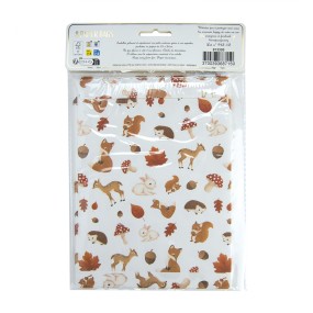 POCHETTES PAPIER ANIMAUX WOODLAND X 8PCS