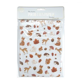 POCHETTES PAPIER ANIMAUX WOODLAND X 8PCS