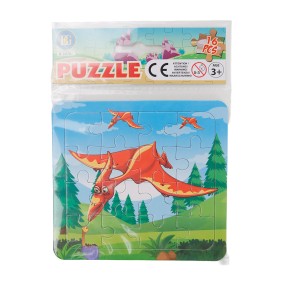 PUZZLE 16 PCES DINO 12.5X12CM