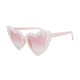 LUNETTES VINTAGE COEUR PINK AVEC PERLES