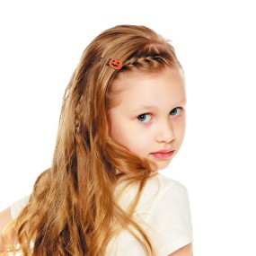 BARRETTES CITROUILLES X 2
