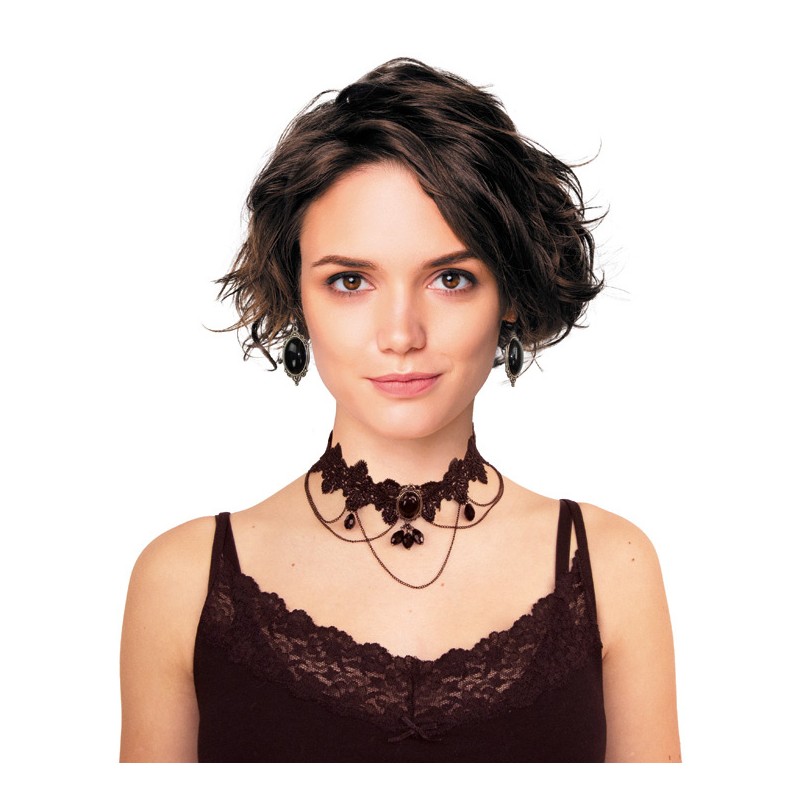COLLIER ET BOUCLES D'OREILLES GOTHIQUES