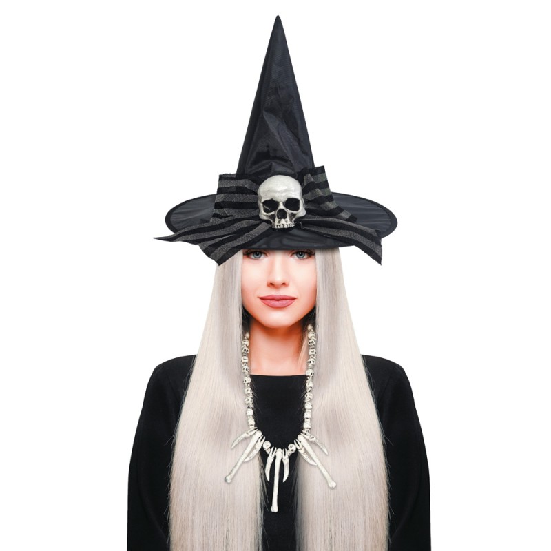 CHAPEAU DE SORCIERE TETE DE MORT
