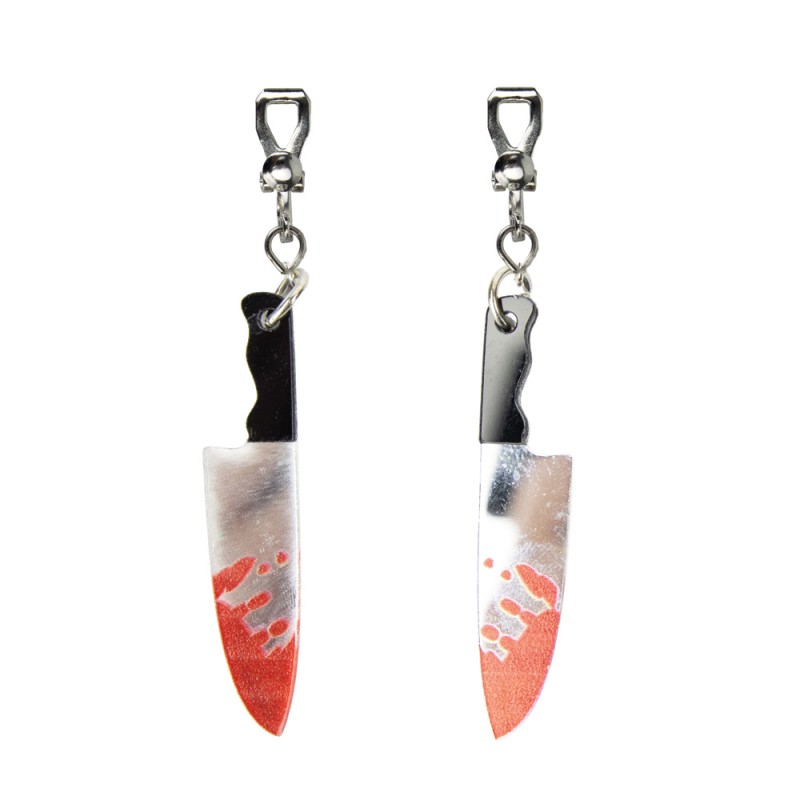 BOUCLES D'OREILLE COUTEAU SANGLANT