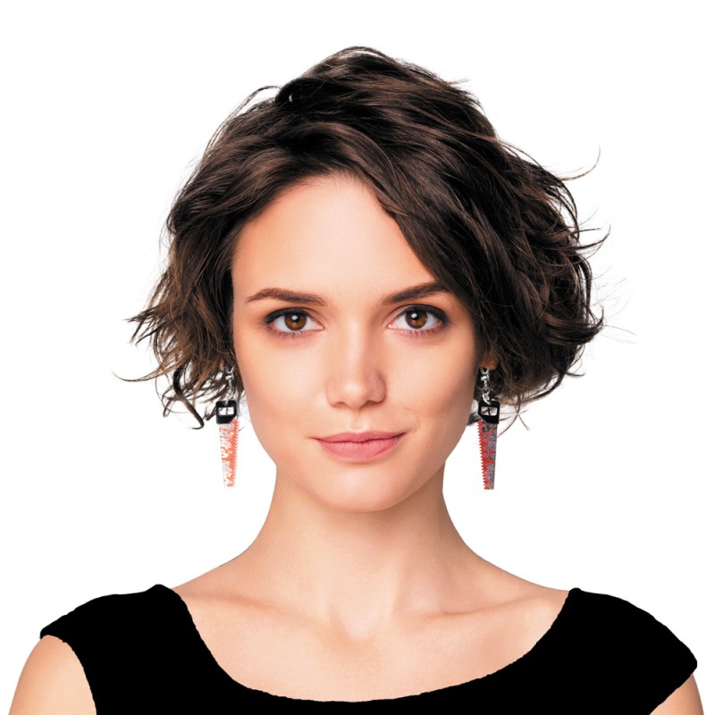 BOUCLES D'OREILLE SCIE SANGLANTE
