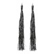 BOUCLES D'OREILLE LAMETTA X2 NOIRES