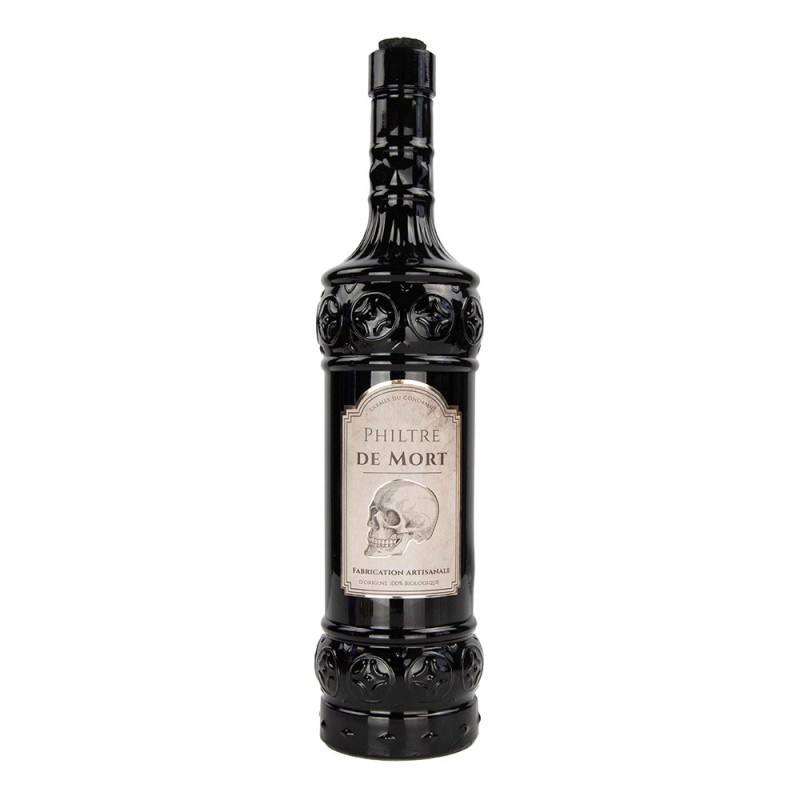 BOUTEILLE EN VERRE NOIR HALLOWEEN