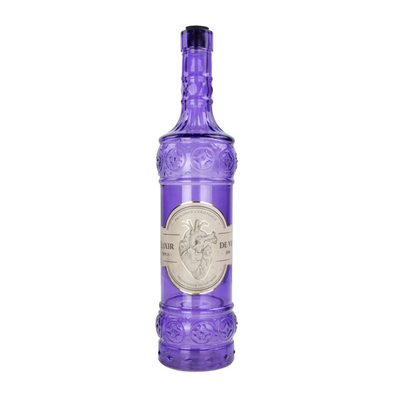 BOUTEILLE EN VERRE VIOLETTE HALLOWEEN