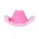 CHAPEAU COWGIRL PINK PLUME