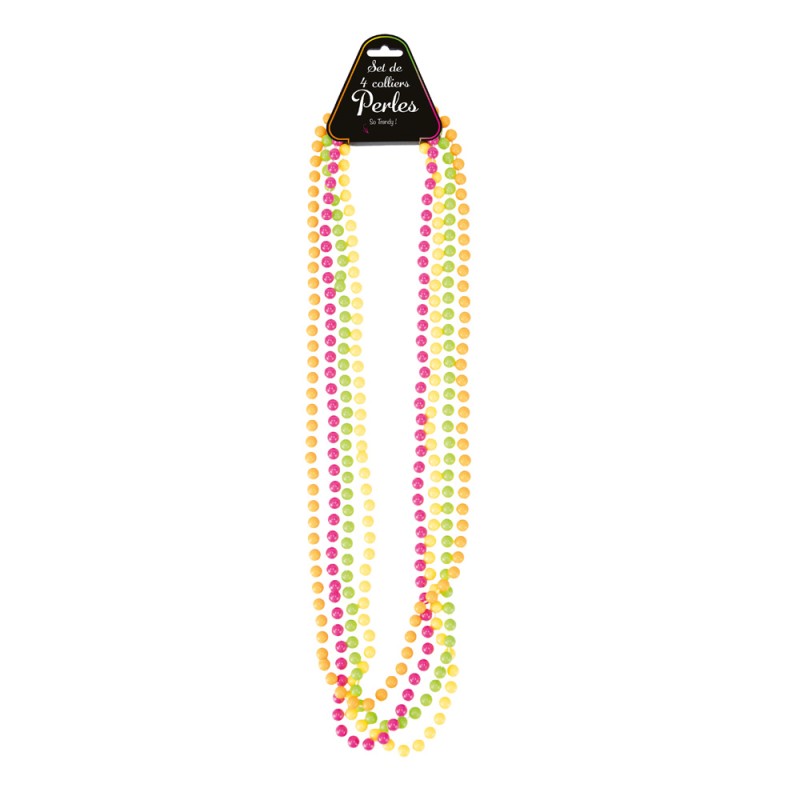 SET DE 4 COLLIERS PERLES