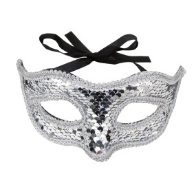 MASQUE VENITIEN SEQUINS ARGENT