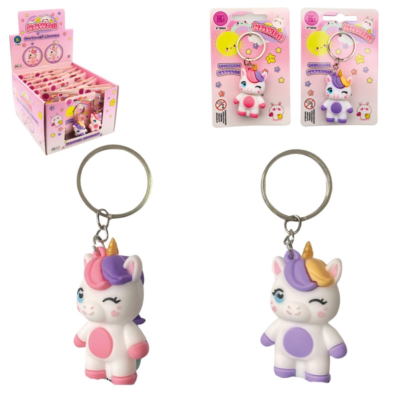 PORTE-CLES LICORNE KAWAI