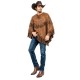 PONCHO A FRANGES MIXTE