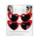 SET 2 LUNETTES VINTAGE COEUR ROUGE AVEC MARQUEUR BLANC