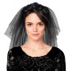 SERRE-TETE ROSES NOIRES AVEC VOILE