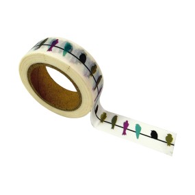 WASHI TAPE HIRONDELLES BLACK