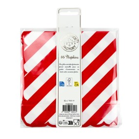 SERVIETTES RAYURES CANDY X 16