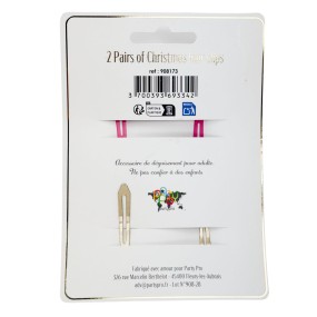 SET DE 2 PAIRES DE BARRETTES NOEL