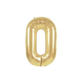BALLON MYLAR CHIFFRE 0 OR 36CM