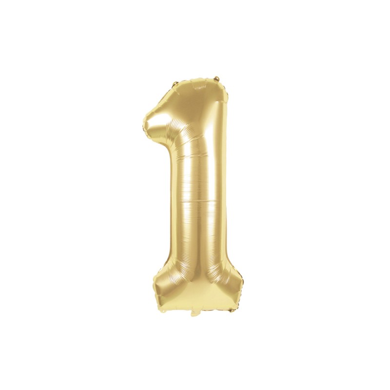 BALLON MYLAR CHIFFRE 1 OR 36CM