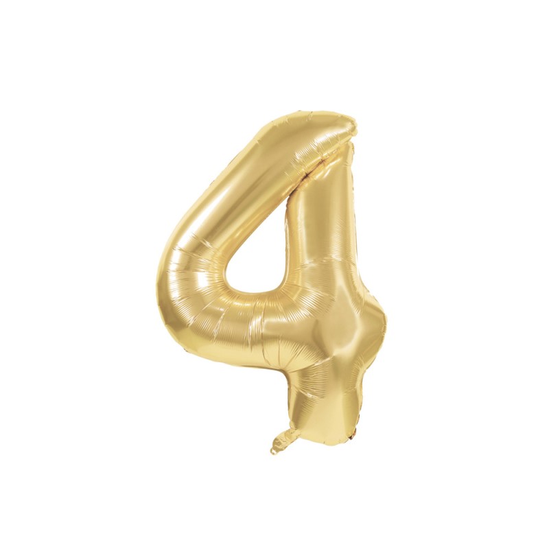 BALLON MYLAR CHIFFRE 4 OR 36CM