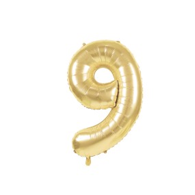 BALLON MYLAR CHIFFRE 9 OR 36CM