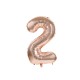 BALLON MYLAR CHIFFRE 2 ROSE GOLD 36CM