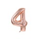BALLON MYLAR CHIFFRE 4 ROSE GOLD 36CM