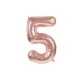 BALLON MYLAR CHIFFRE 5 ROSE GOLD 36CM