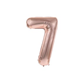 BALLON MYLAR CHIFFRE 7 ROSE...
