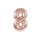 BALLON MYLAR CHIFFRE 8 ROSE GOLD 36CM