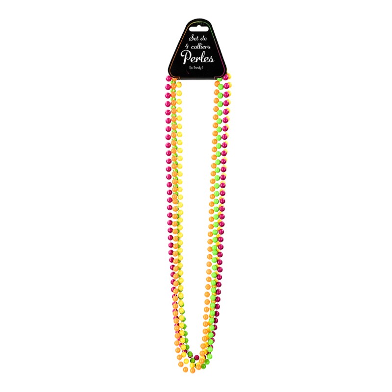 SET DE 4 COLLIERS PERLES