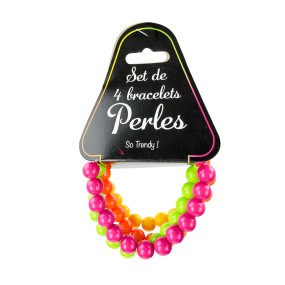 SET DE 4 BRACELETS PERLES