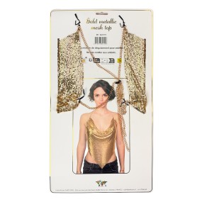 TOP FEMME METALLISE DORE