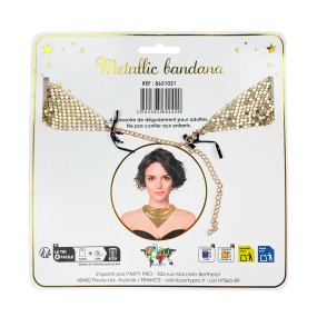 BANDANA BIJOU METALLISE DORE