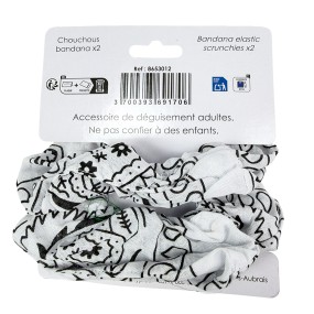 CHOUCHOUS BANDANA BLANCS x2
