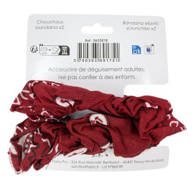 CHOUCHOUS BANDANA BORDEAUX x2