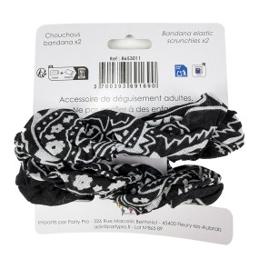 CHOUCHOUS BANDANA NOIRS x2
