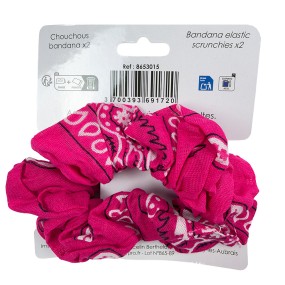 CHOUCHOUS BANDANA ROSE FUSHIA x2