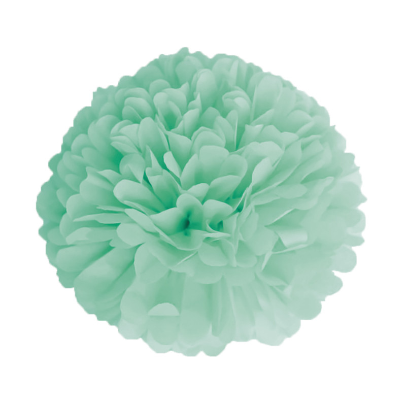 POMPON SATIN 15CM CELADON