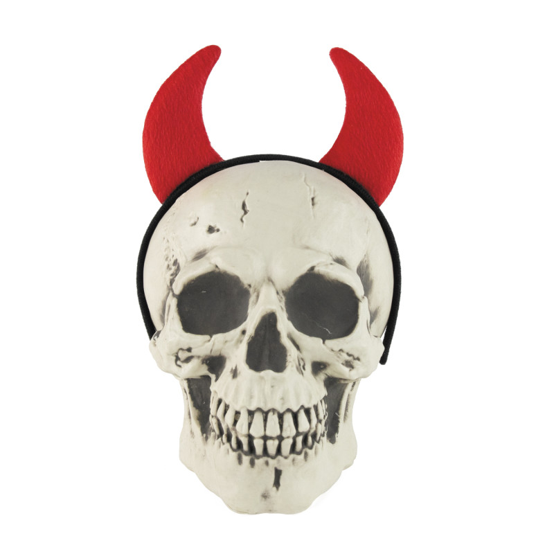 2 Bandaux Cornes Diable LED Rouge - Clignotants - Halloween - Fête - SHERCHPRY