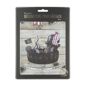 SET DE 6 DECORATIONS PIRATES POUR GATEAUX