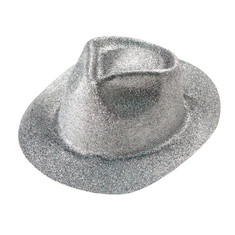 Borsalino paillette argent