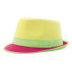 CHAPEAU TRILBY NEON JAUNE