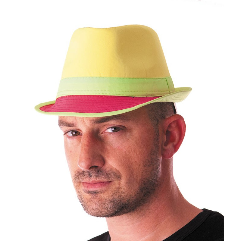 CHAPEAU TRILBY NEON JAUNE