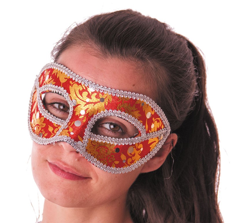 Masque Carnaval Venise Rouge Party Pro