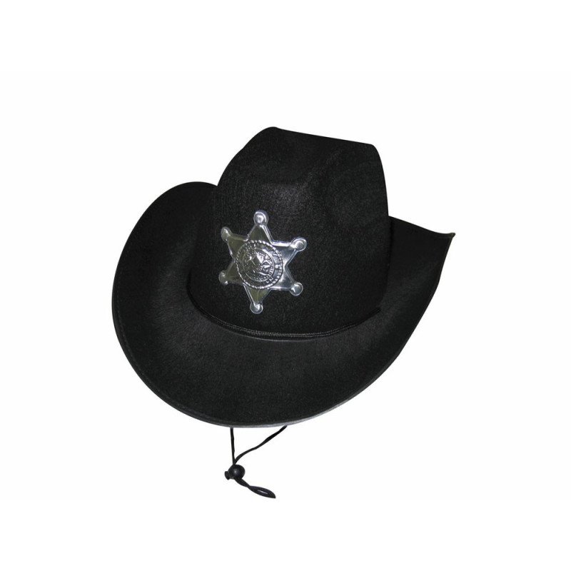 Chapeau shériff luxe noir