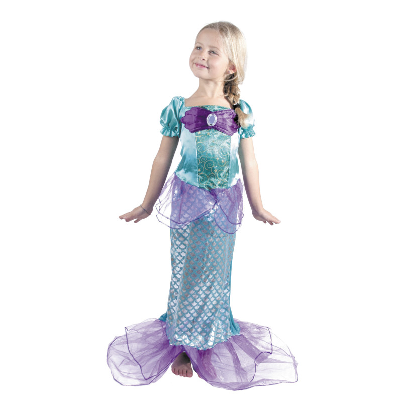 Costume de sirène, costume de sirène pour fille, tenue d'anniversaire pour  enfants Or et lilas -  France